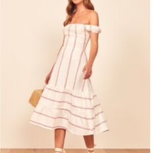 Reformation - Linen off-shoulder dress